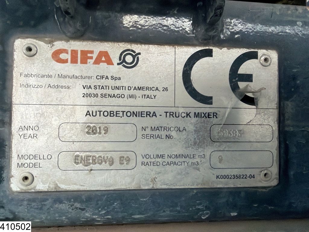 Iveco Stralis 400 CNG 8x2, EURO 6, Retarder, CIFA 9m3, CNG
