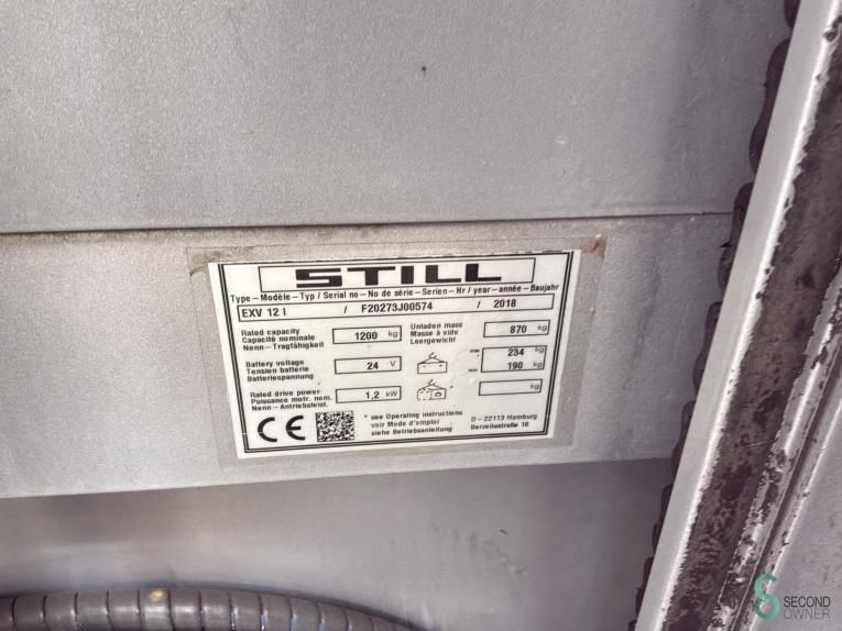 Stapelaars Elektrisch Still EXV12 2018