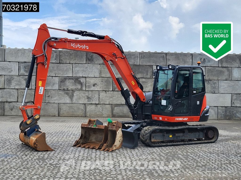 Kubota Select KX080 -4a2 A/C - 3 Buckets