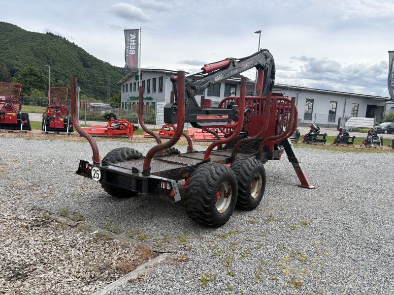 BEHA Gebr. Rückewagen T1000 10To. GGW mit 6580 Kran 6,5m Re
