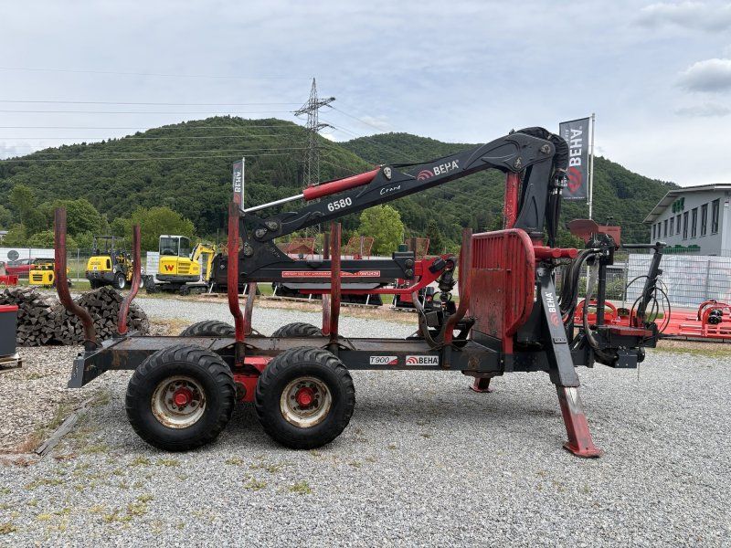 BEHA Gebr. Rückewagen T1000 10To. GGW mit 6580 Kran 6,5m Re