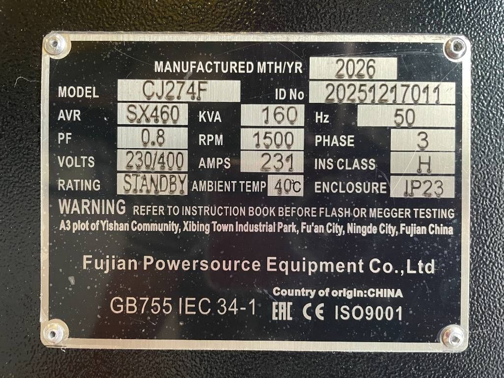 DPX CJ274E - 160 kVA Alternator - DPX-33907