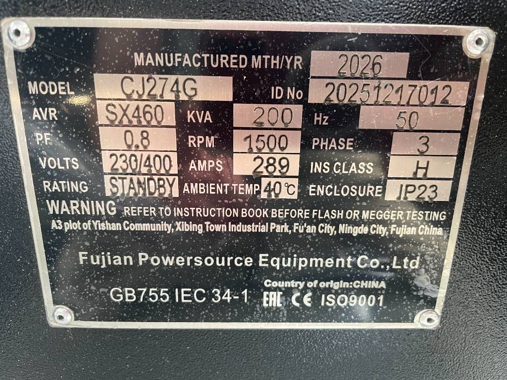 DPX CJ274G - 200 kVA Alternator - DPX-33908