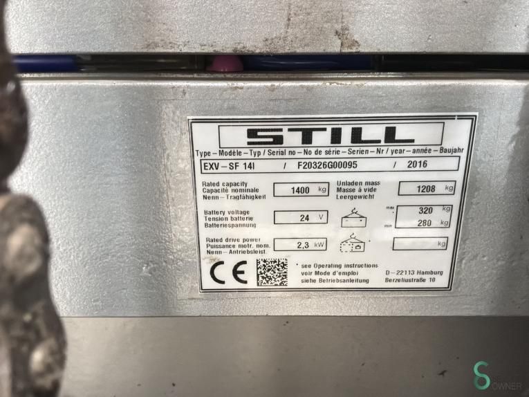 Stapelaars Elektrisch Still EXV-SF14 2016