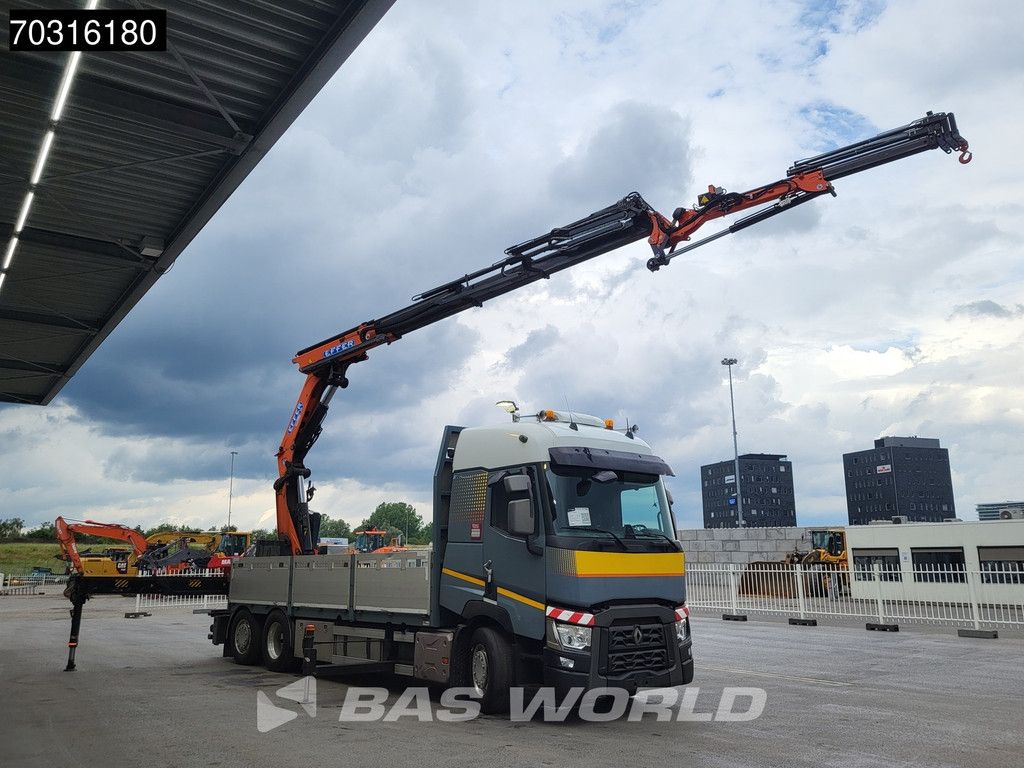Renault T 460 6X2 EFFER 395/5S + JIB 4S Crane Kran Full Air Suspension Retarder Euro 6
