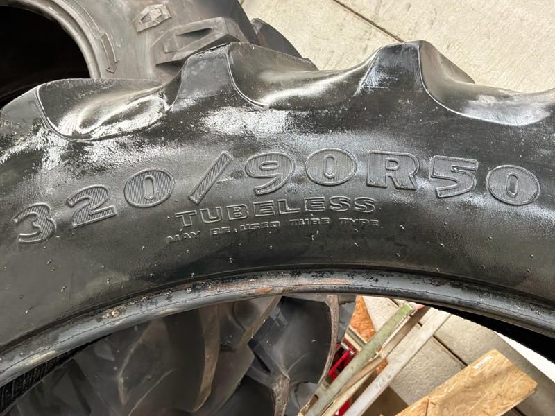 Goodyear DT800 320/90R50 tractor tire on rim