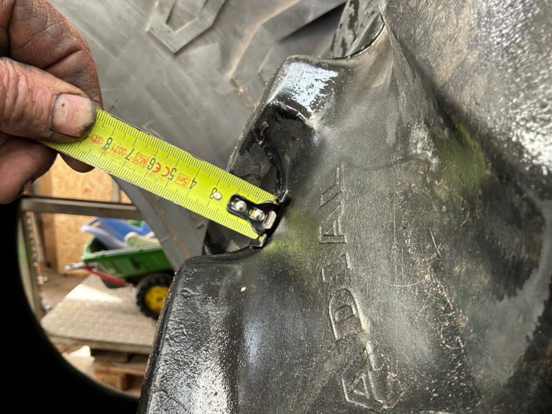 Goodyear DT800 320/90R50 tractor tire on rim
