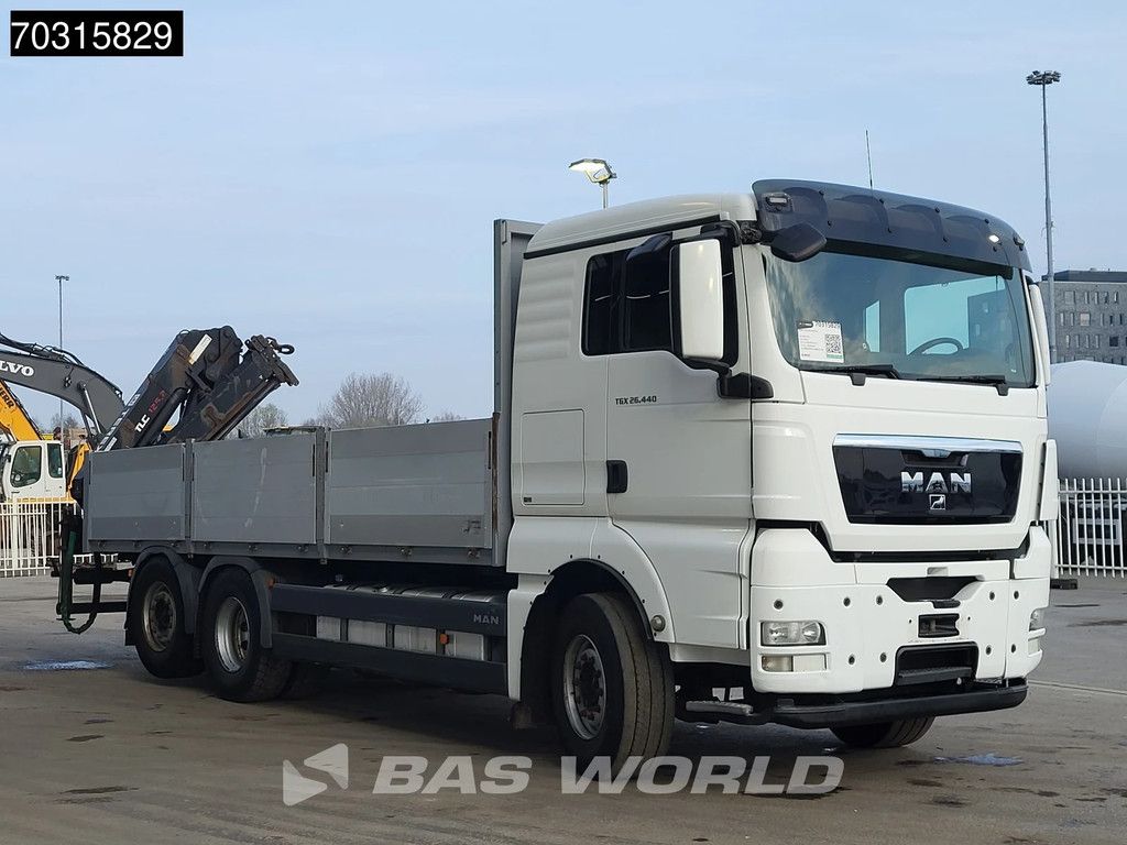 MAN TGX 26.440 6X2 Terex Atlas 125.2-A2 Kran Crane Lift+steering axle Euro 5