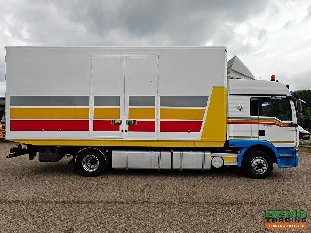 MAN TGM 12.280 4X2 BL 4x2 Schlafkabine Euro4 (6CIL) - Falkom FAS6000 geschlossener Aufbau mit Fernbedienung + 3600 kg Seilwinde - 405.000 km Original - TOP!