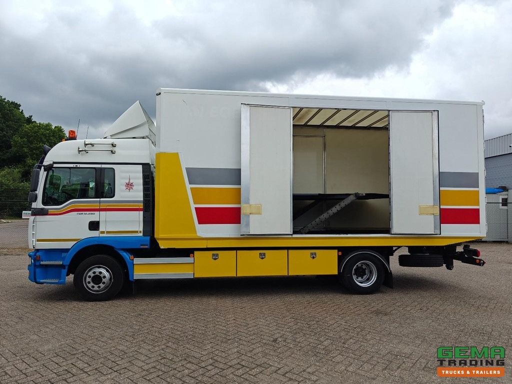 MAN TGM 12.280 4X2 BL 4x2 Schlafkabine Euro4 (6CIL) - Falkom FAS6000 geschlossener Aufbau mit Fernbedienung + 3600 kg Seilwinde - 405.000 km Original - TOP!