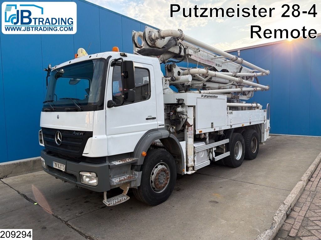 Mercedes Axor 2633 6x4, Putzmeister, Bladgeveerd, Steel spring