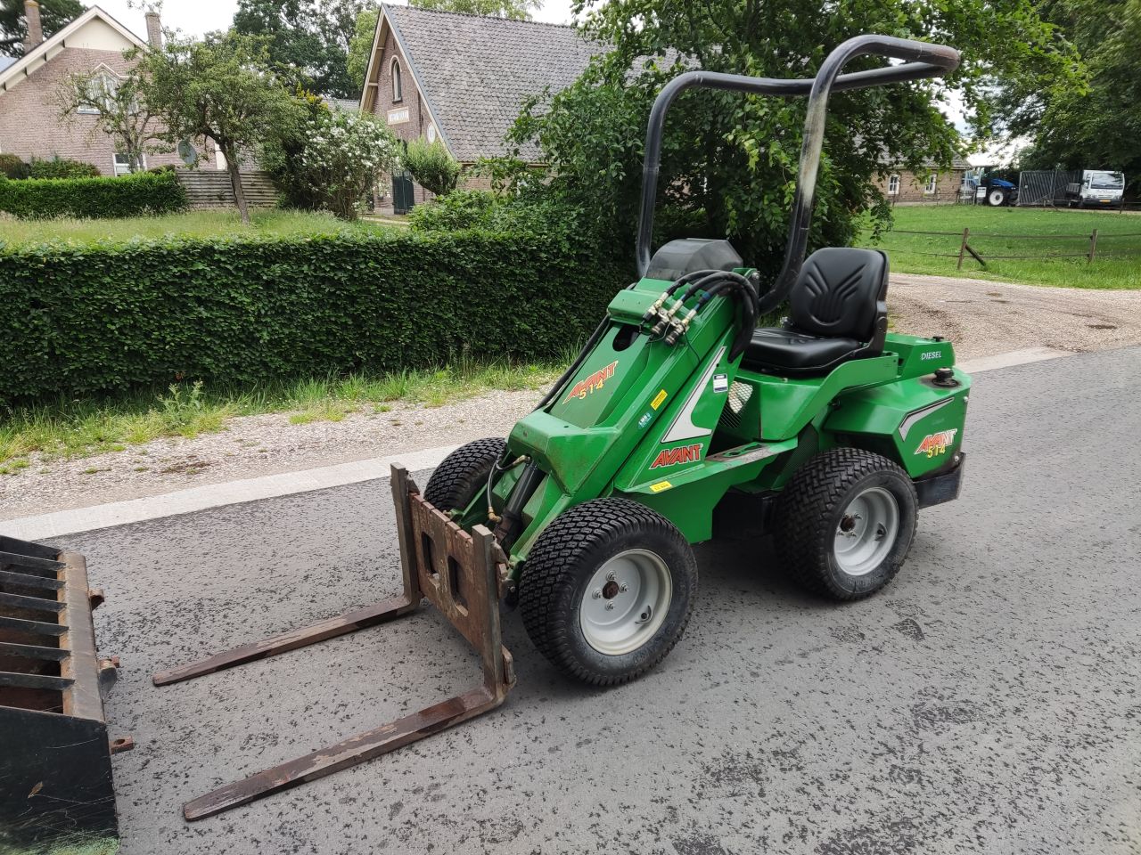 AVANT minishovel (type 514, Kubota diesel, bak / palletvork)