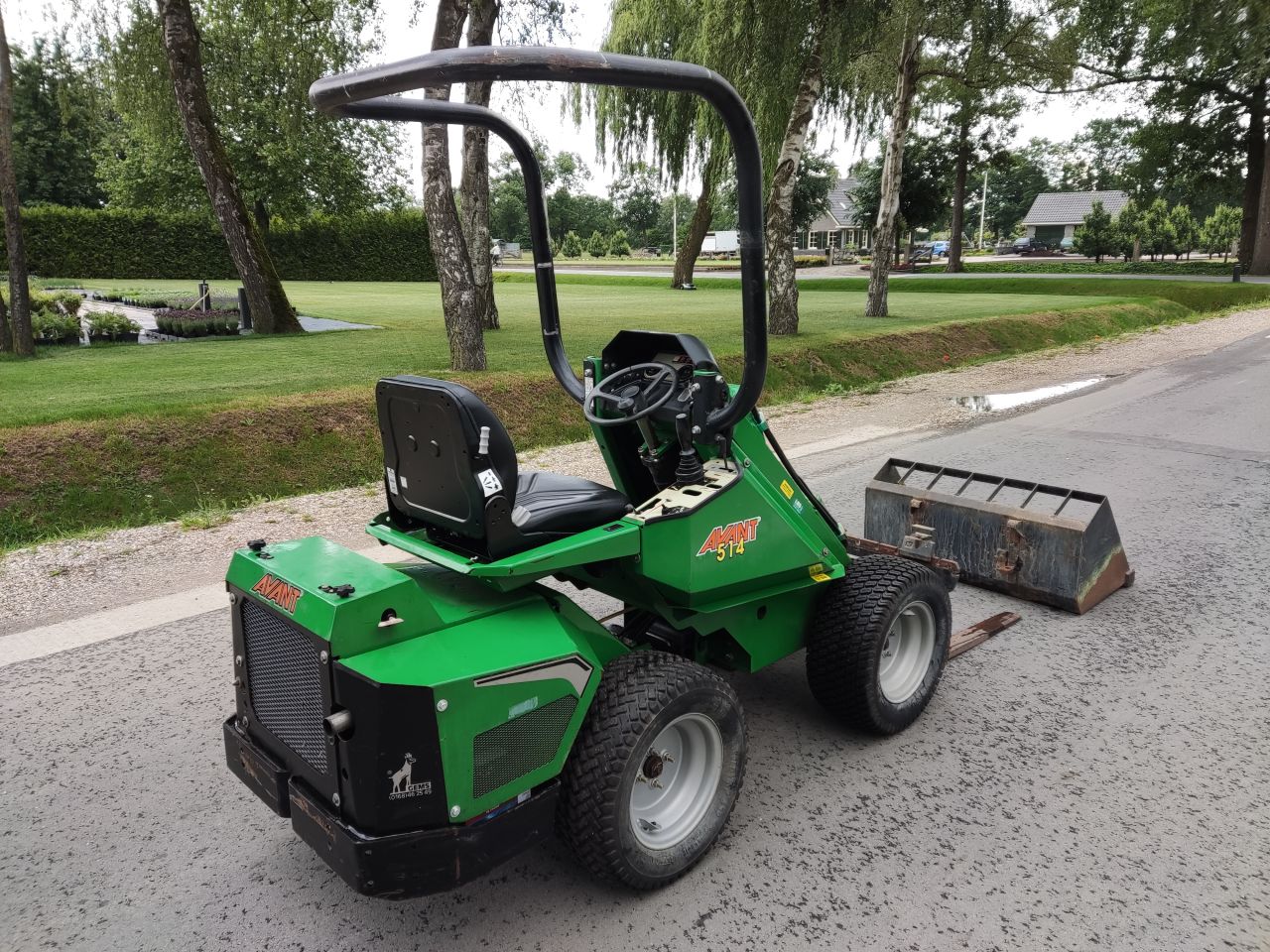 AVANT minishovel (type 514, Kubota diesel, bak / palletvork)