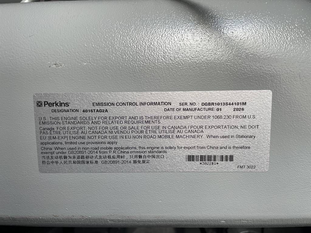 Perkins 4016-TAG2A - 2.200 kVA Generator - DPX-19826