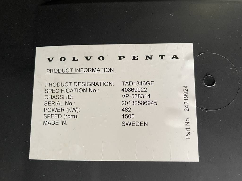 Volvo TAD1346GE - 550 kVA Generator - DPX-18882