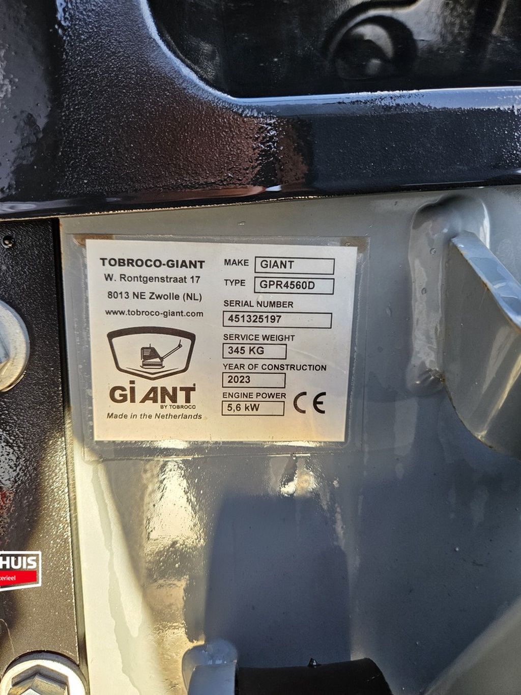 Giant GPR 4560D trilplaat 4500kg