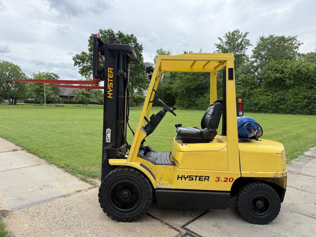 Hyster 3.2 tonner lpg heftruck triplo 4.9m Sideshift 4e ventiel