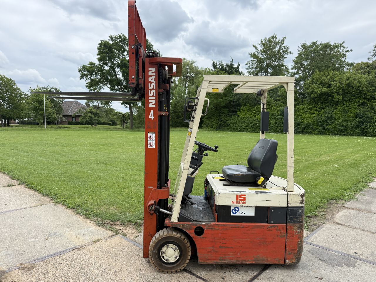 Nissan 1500KG elektrisch 3-delig 515cm freelift Sideshift