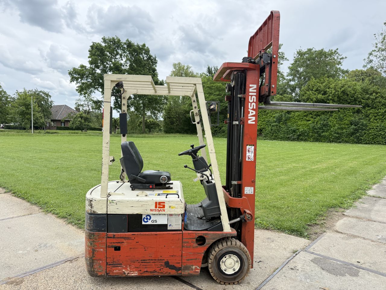 Nissan 1500KG elektrisch 3-delig 515cm freelift Sideshift