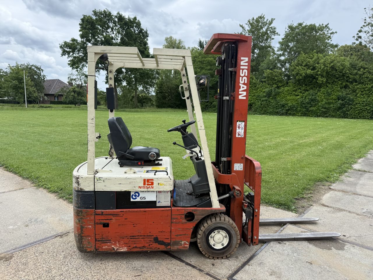 Nissan 1500KG elektrisch 3-delig 515cm freelift Sideshift