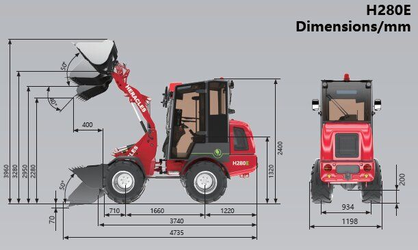 Heracles H280E pro shovel Nieuw! (bj 2026)