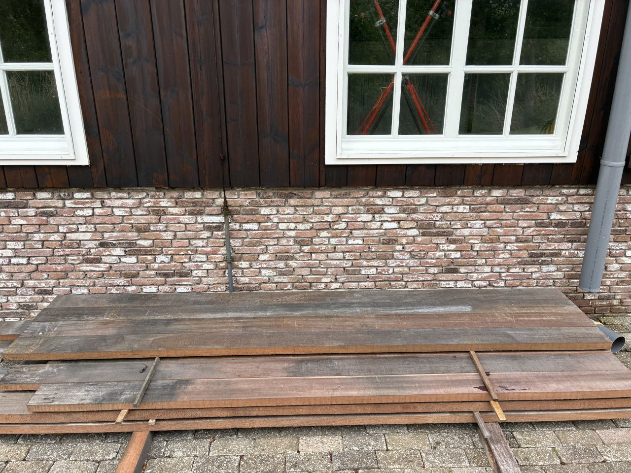 Gebr. Azobe Hardhouten DAMWANDPLANKEN Z.G.A.N!