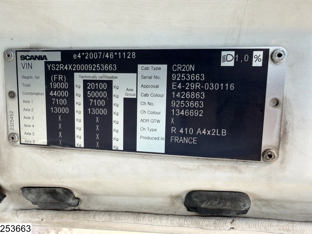 Scania R 410 Euro 6, retarder, Standairco, air suspension