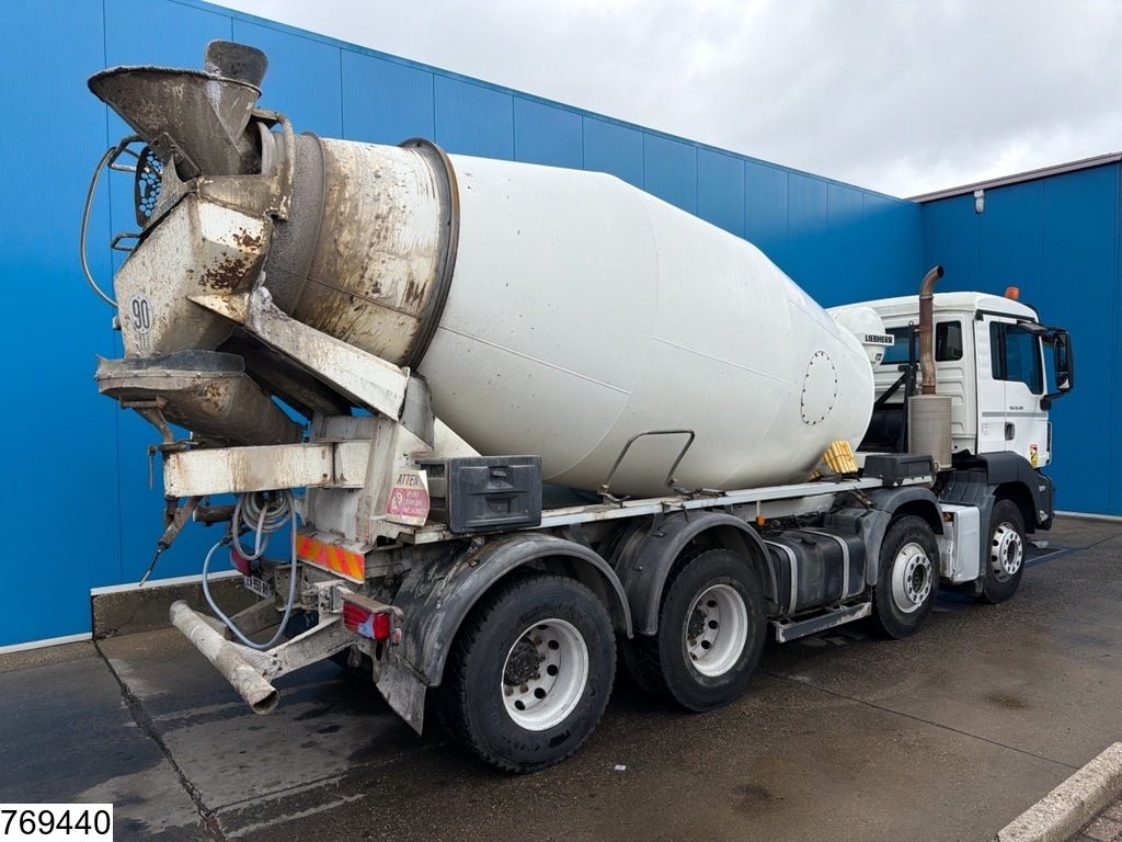 MAN TGS 32 420 8x4, Euro 6, Liebherr, 9 m³, Steel suspension