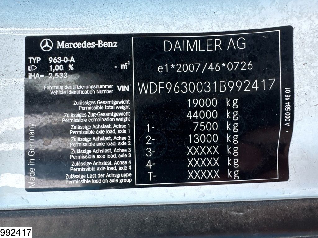 Mercedes Actros 1833 EURO 6, Palfinger
