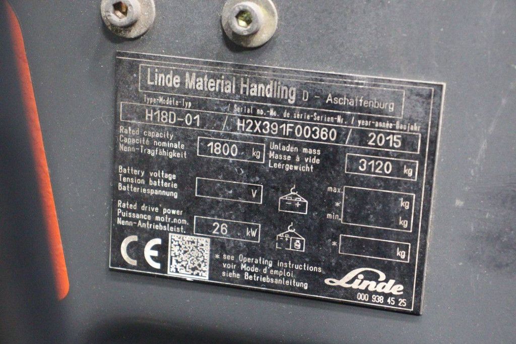 Linde H18D-01 Diesel-Gabelstapler 1800 kg 6,8 m 2015