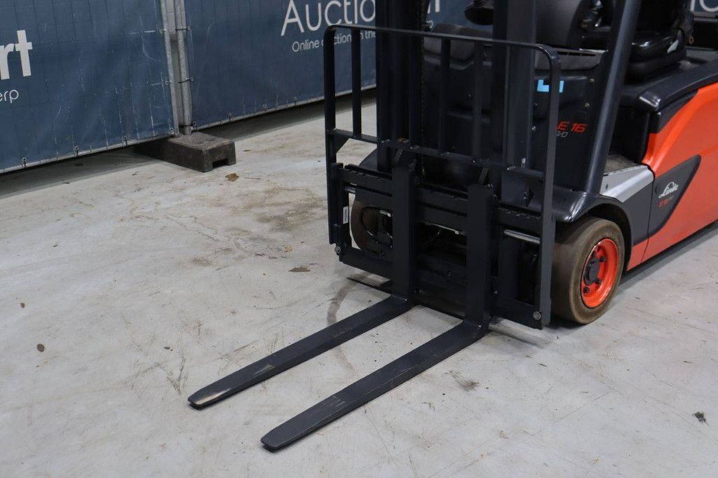 Linde E16L-02 Electric Forklift 1600kg 3.5m 2017