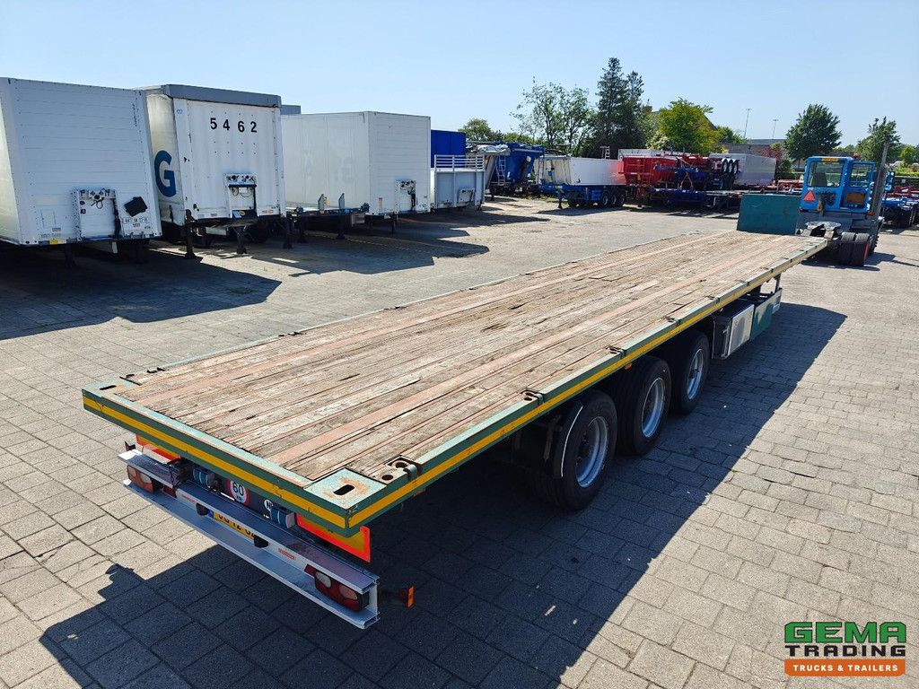 Contar B 1727 LD 13.6m Open Loading Platform - Stakes / Eyes / TwistLocks - 2x Lift Axles - Hardwood Floor - 3-Axle BPW Drum Brake