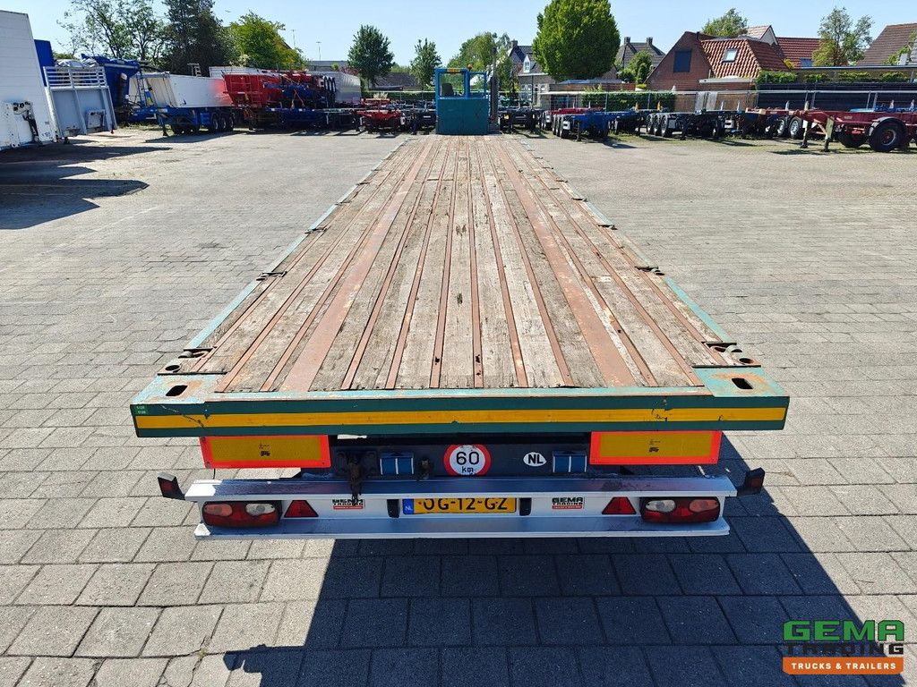 Contar B 1727 LD 13.6m Open Loading Platform - Stakes / Eyes / TwistLocks - 2x Lift Axles - Hardwood Floor - 3-Axle BPW Drum Brake