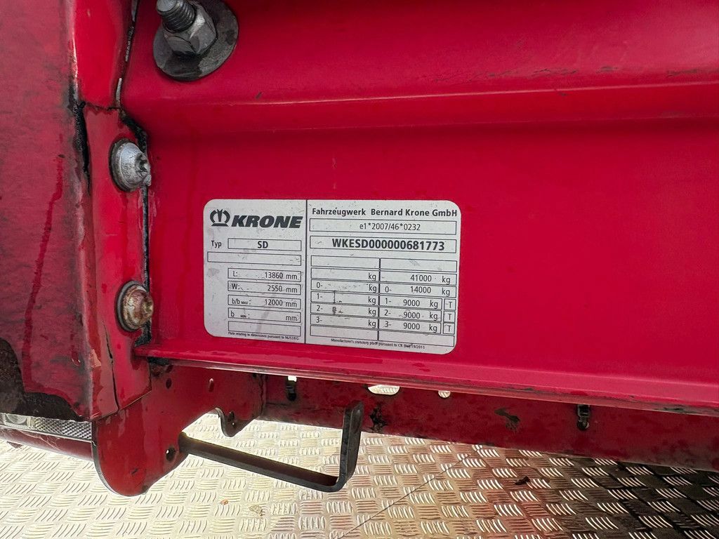 Krone SD AS-1 Liftas AS-3 Liftas Opbergkist Schuifdak Zelfsmeersysteem NL Trailer APK/TUV 21-10-2026