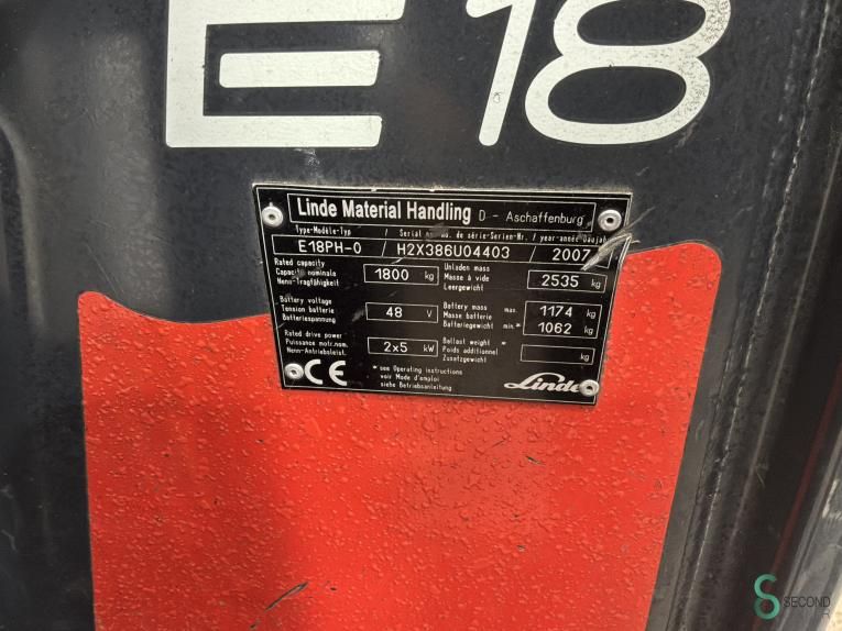 Forklifts Electric Linde E18PHL-01 2007