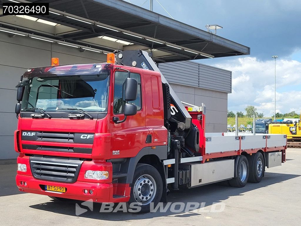 DAF CF CF85.360 6X2 LIKE NEW! 16.000km HIAB 377 E-7 Hipro Crane Lift+steering axle Euro 5