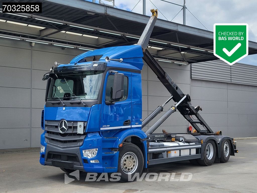 Mercedes Antos Antos 2548 6X2 Meiller RK20.65 Abrollkipper Lift+steering axle Automatic Euro 6