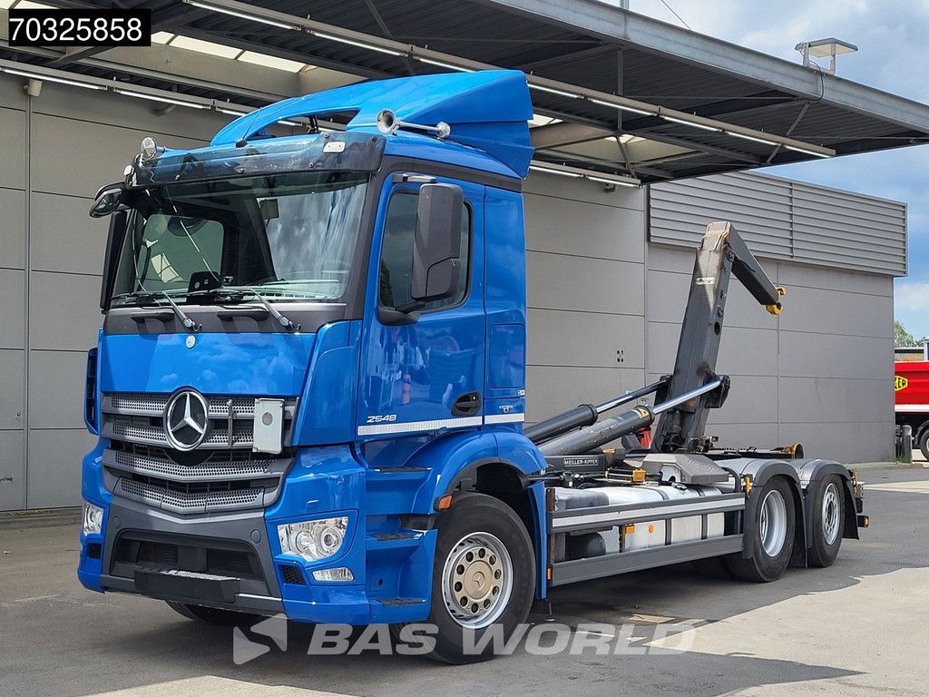 Mercedes Antos Antos 2548 6X2 Meiller RK20.65 Abrollkipper Lift+steering axle Automatic Euro 6