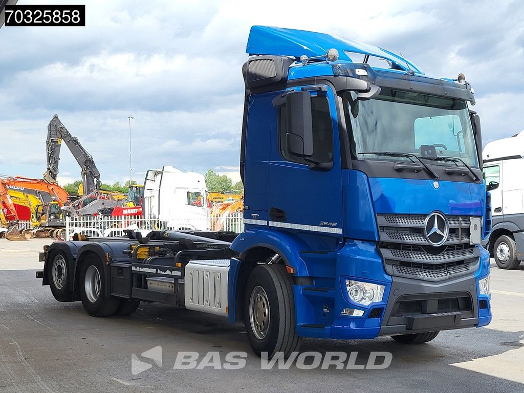 Mercedes Antos Antos 2548 6X2 Meiller RK20.65 Abrollkipper Lift+steering axle Automatic Euro 6