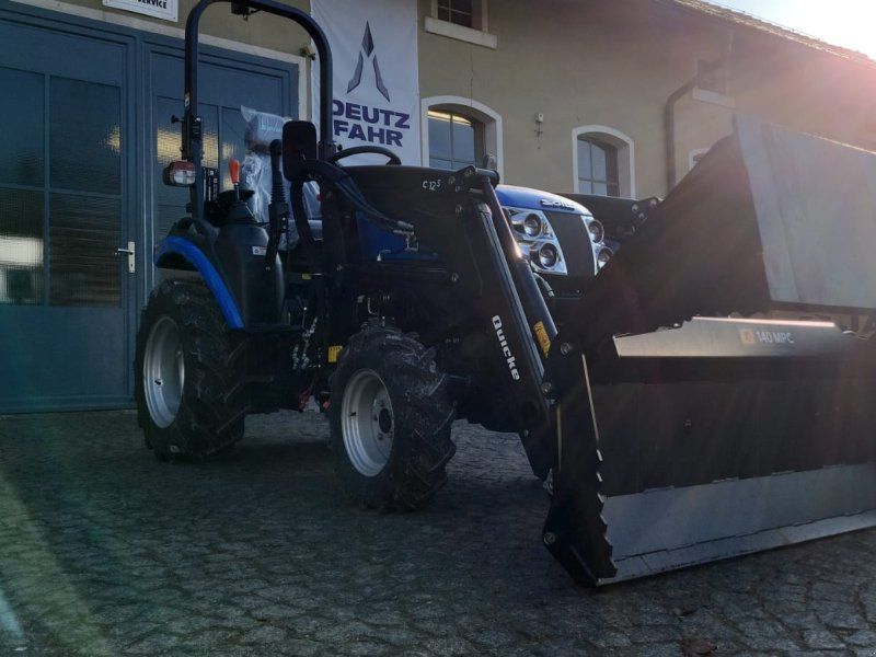 Solis 26 9+9 + Alö Quicke C12s Frontlader + MPC-140 Klappschaufel + LA