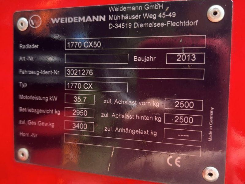 Weidemann 1775 CX SKA