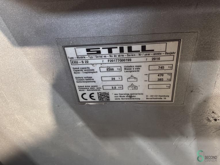 Pallet trucks Electric Still EXU-S22 2016
