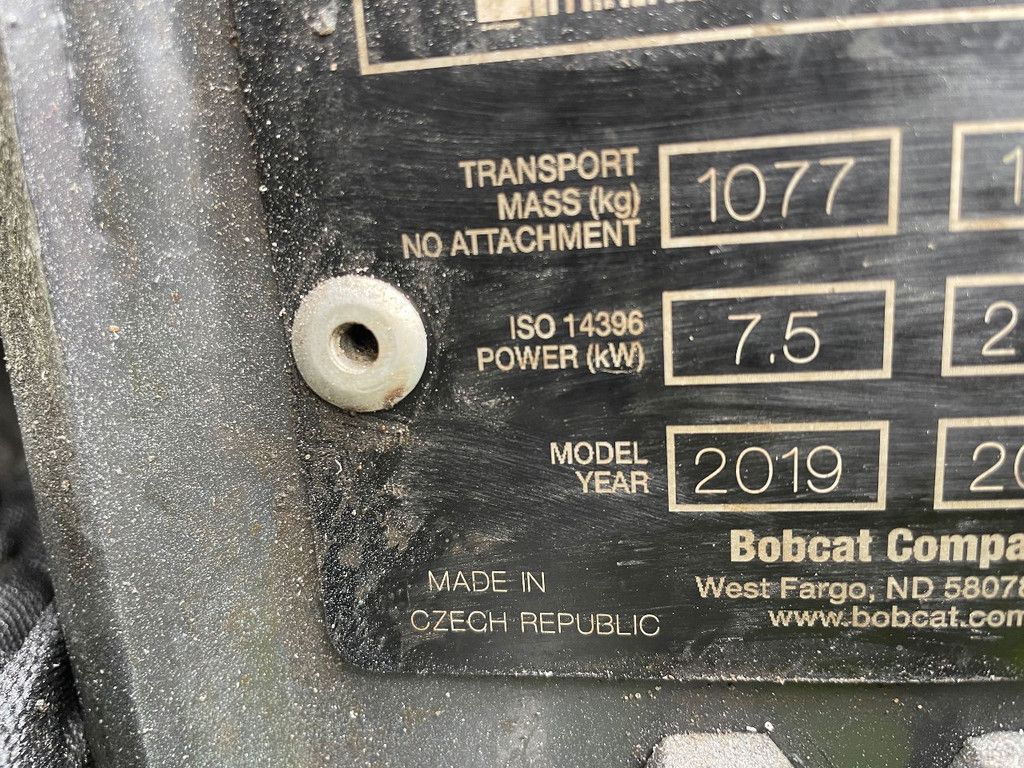 Bobcat E10 2019 goedwerkende minigraver