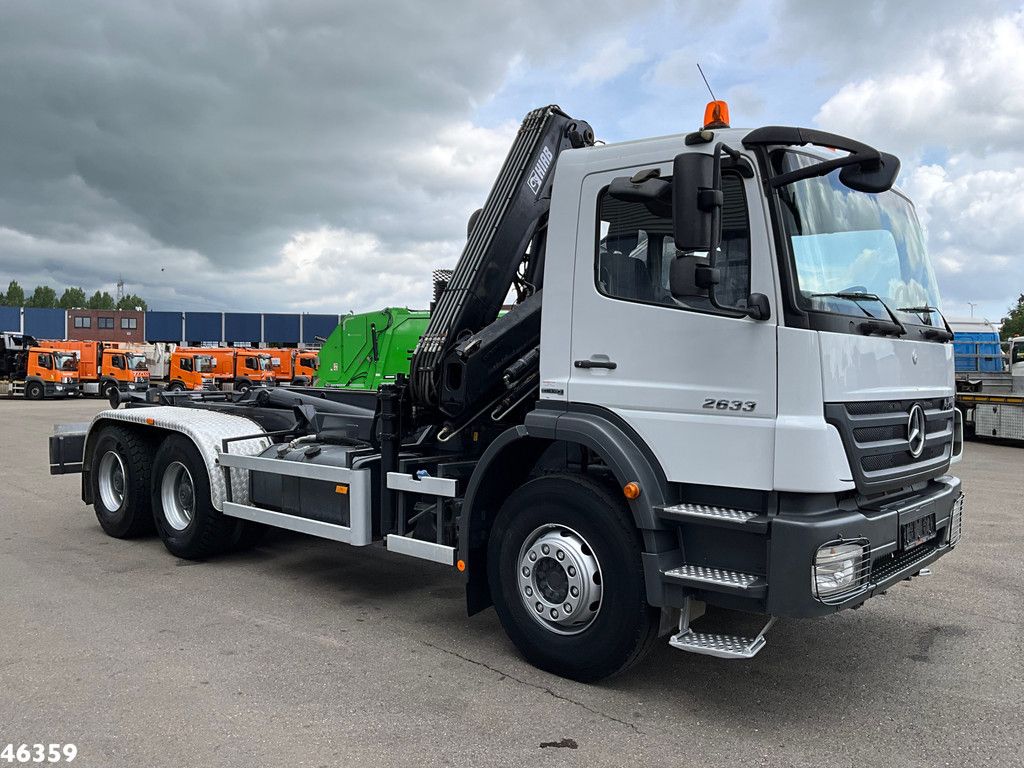 Mercedes-Benz Axor 2633 6x4 Hiab 16 Tonmeter laadkraan Manual Steel suspension