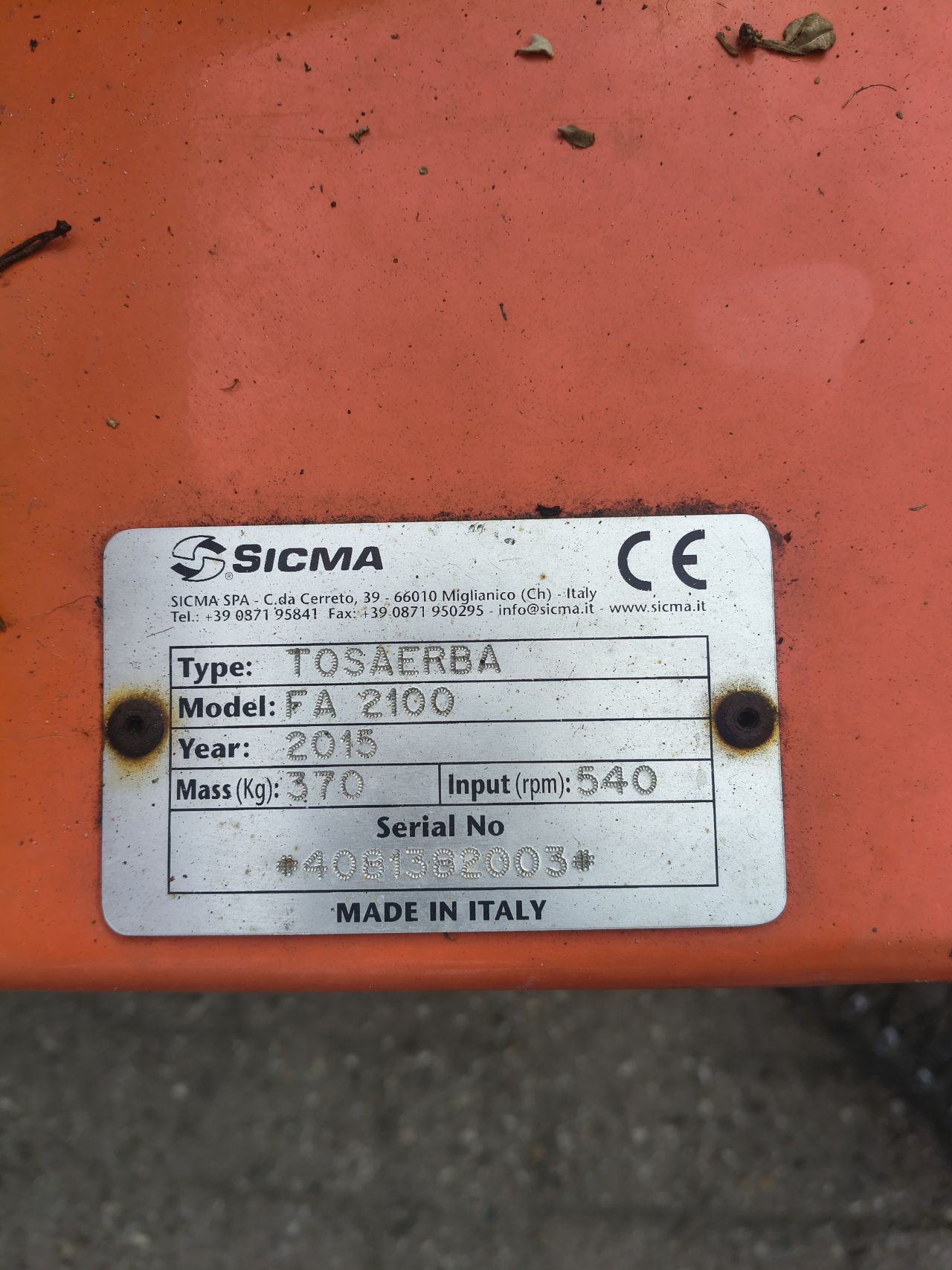 Sicma cyclomaaier weidebloter hydraulisch aangedreven