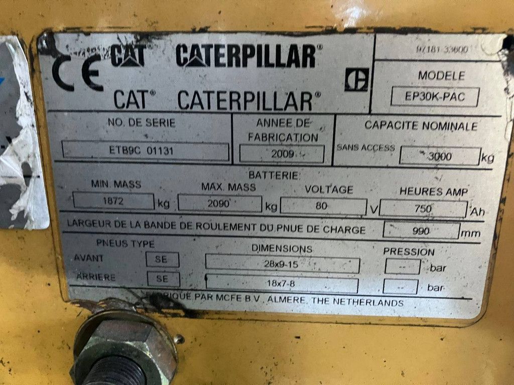 Gabelstapler Caterpillar EP30K-PAC Elektro 3000 kg 4,7 m 2009