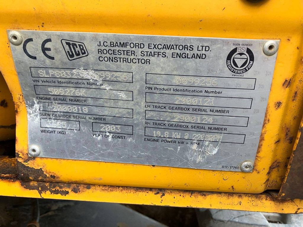 Raupenbagger JCB 8032 Diesel 19,8 kW 2003