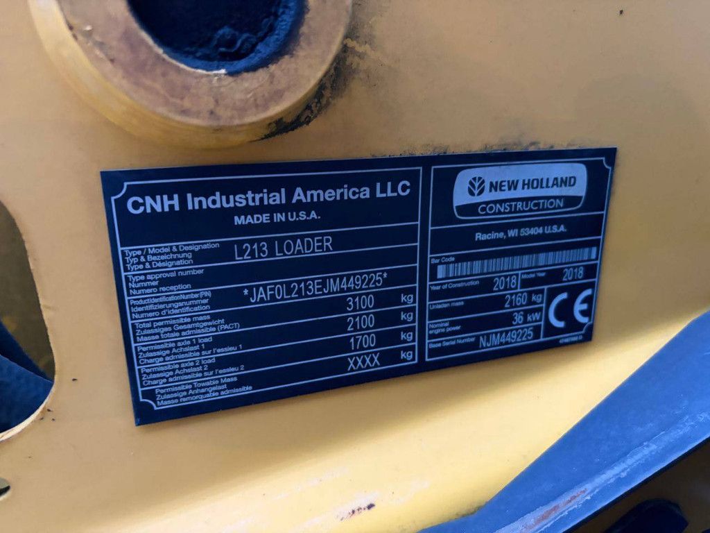 Skid steer loader New Holland L213 Diesel 2018
