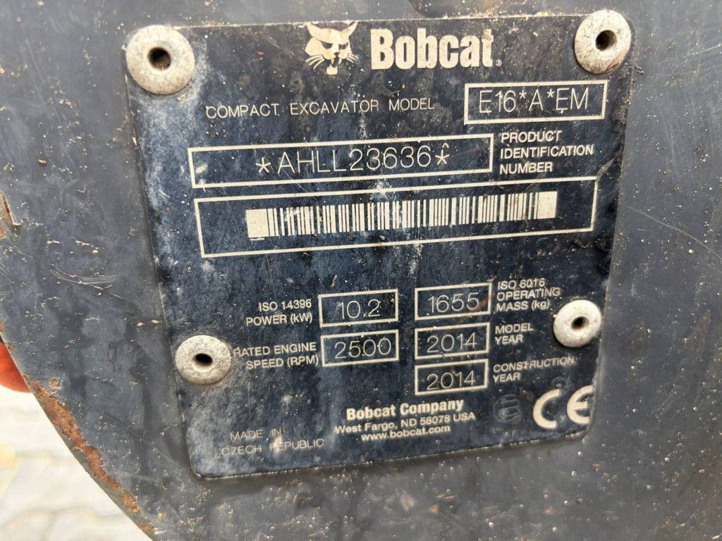 Minibagger Bobcat E16 Diesel 10kW 2014