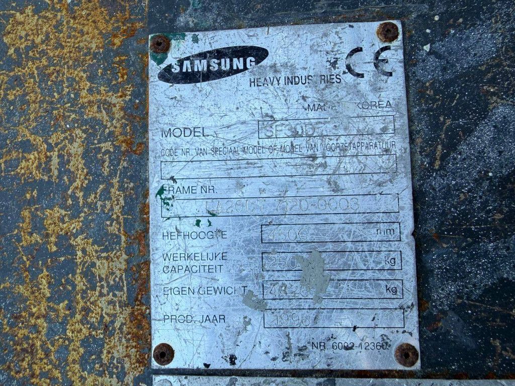 Gabelstapler Samsung SF30D Diesel 2500 kg 4,5 m 1998